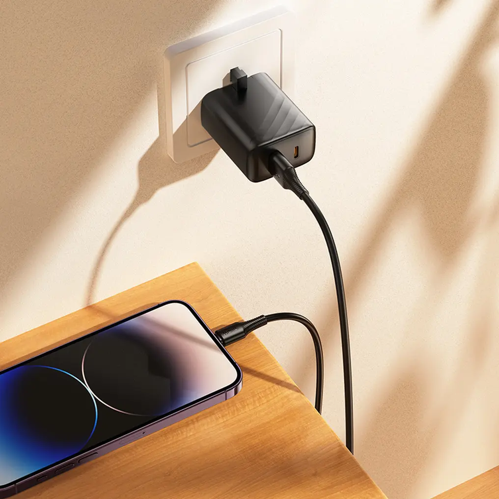 Cable de Datos y Carga USB-A - Lightning HOCO X120, 18W, 1m, Negro