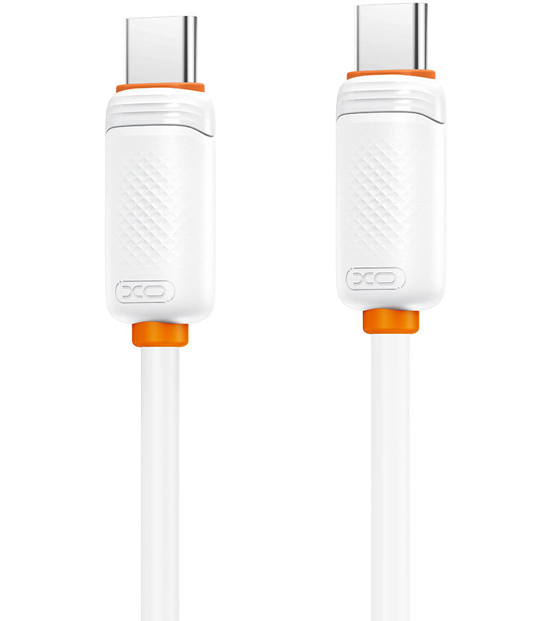 Cable de Datos y Carga USB-C - USB-C XO Design NB-Q302B, 60W, 1m, Blanco