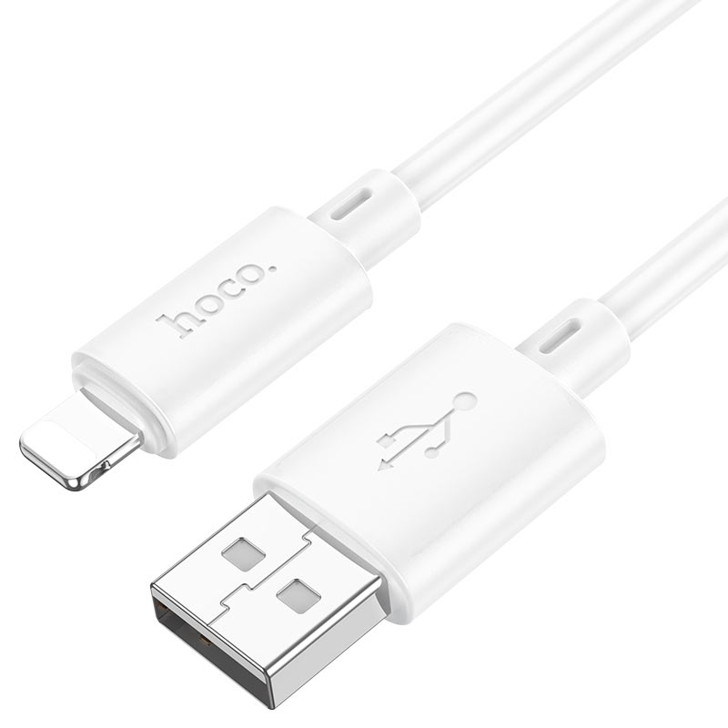 Cable de Datos y Carga USB-A - Lightning HOCO X88, 18W, 2m, Blanco