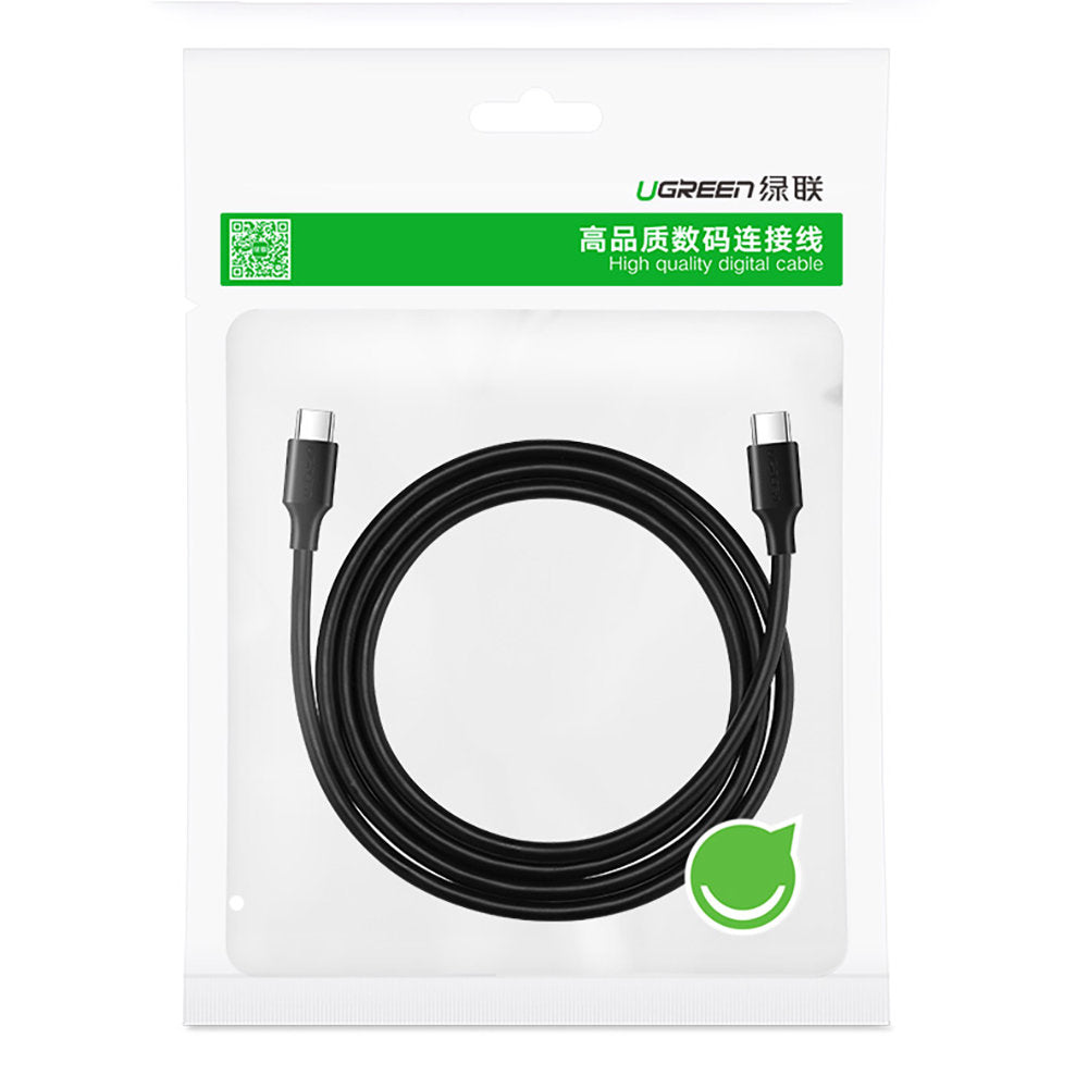 Cable de carga y datos USB-C - USB-C UGREEN US286, 60W, 2m, Negro