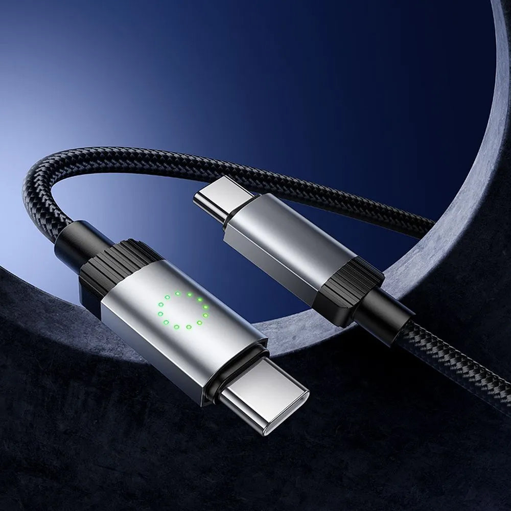 Cable de Datos y Carga USB-C - USB-C HOCO X117, 60W, 1m, Negro