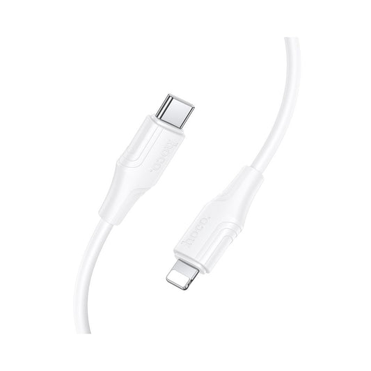 Cable de Datos y Carga USB-C - Lightning HOCO X124, 27W, 1m, Blanco