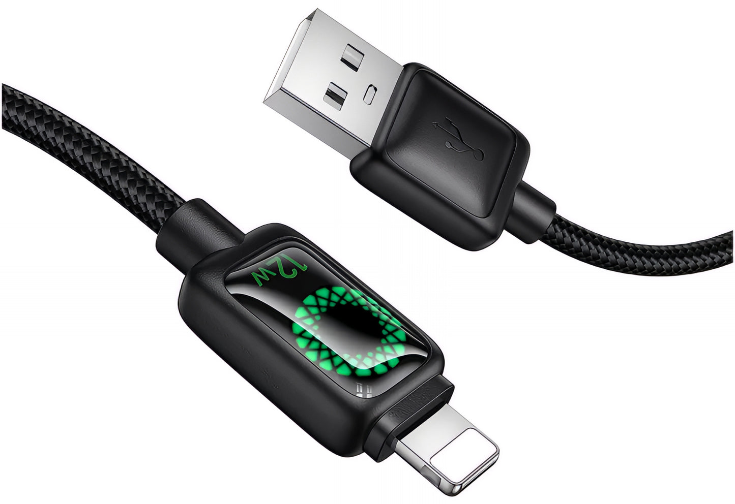 Cable de Datos y Carga USB-A - Lightning HOCO U146, 12W, 1.2m, Negro