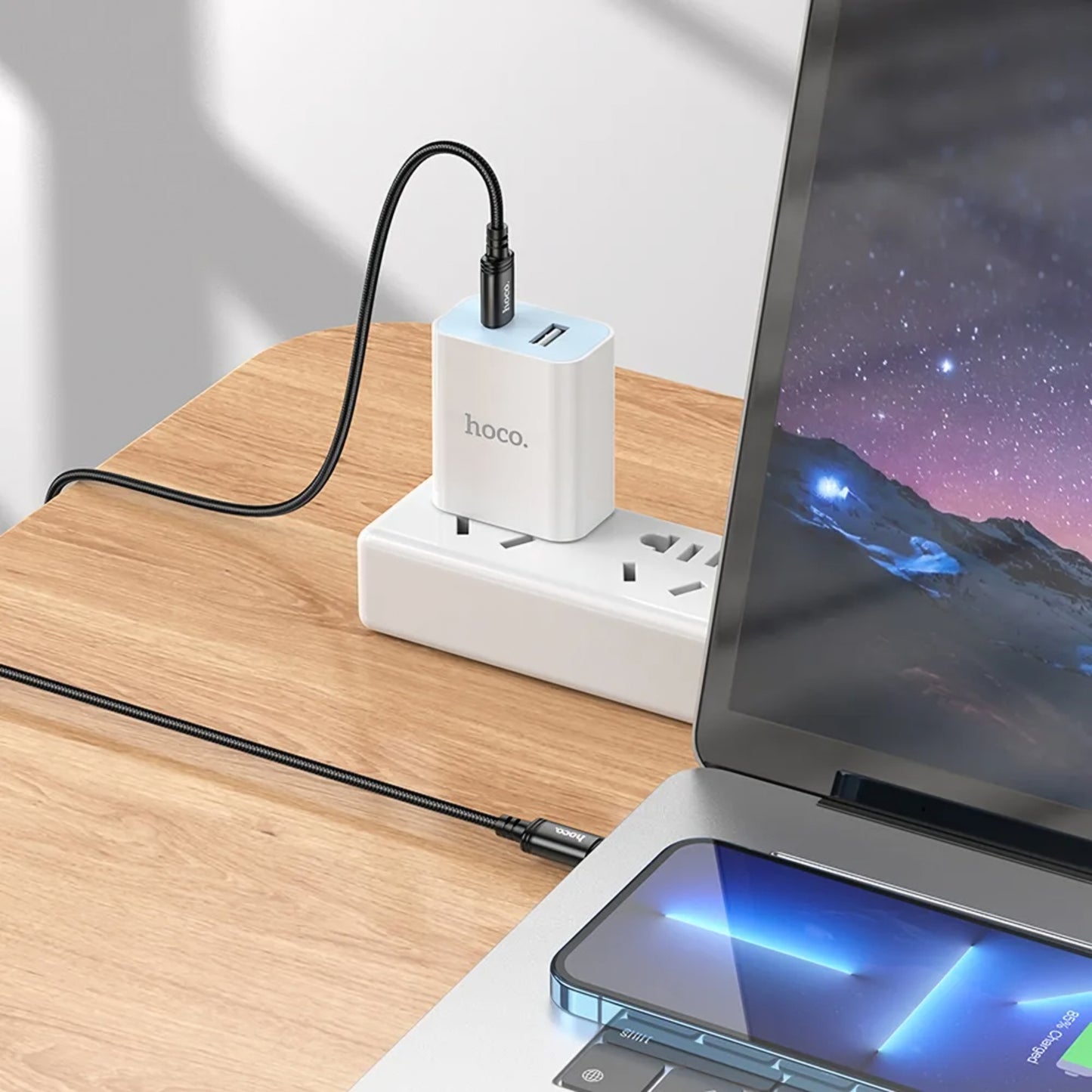 Cable de Datos y Carga USB-C - USB-C HOCO X91, 60W, 3m, Negro