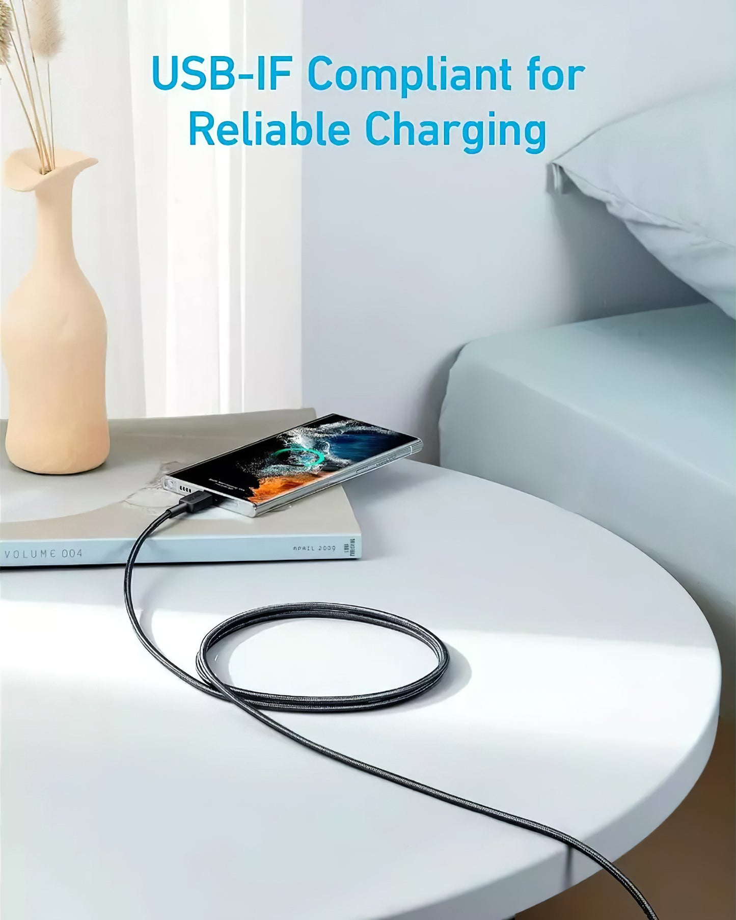Cable de Datos y Carga USB-C - USB-C Anker 322, 60W, 1.8m, Negro A81F6G11