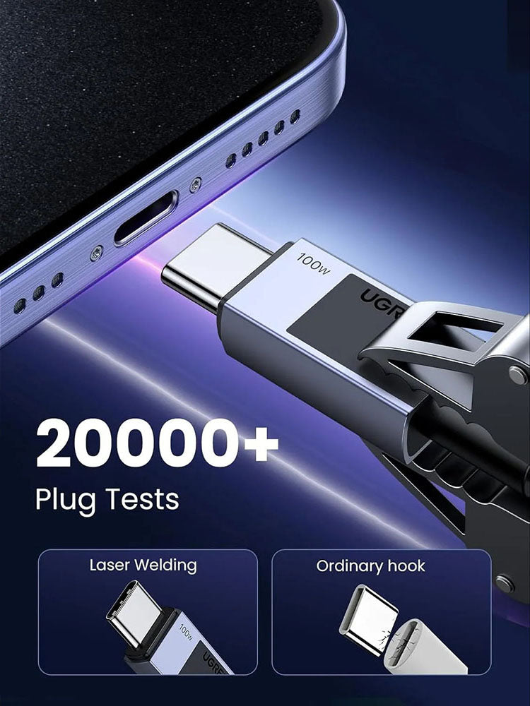 Cable de Datos y Carga USB-C - USB-C UGREEN L512, 100W, 3m, Gris
