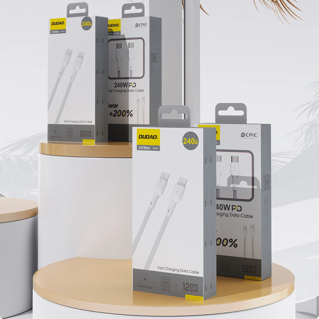 Cable de Datos y Carga USB-C - USB-C Dudao L9C Max, 240W, 2m, Blanco
