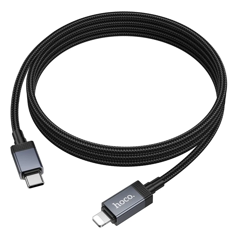 Cable de Datos y Carga USB-C - Lightning HOCO X118 Display, 27W, 1m, Negro