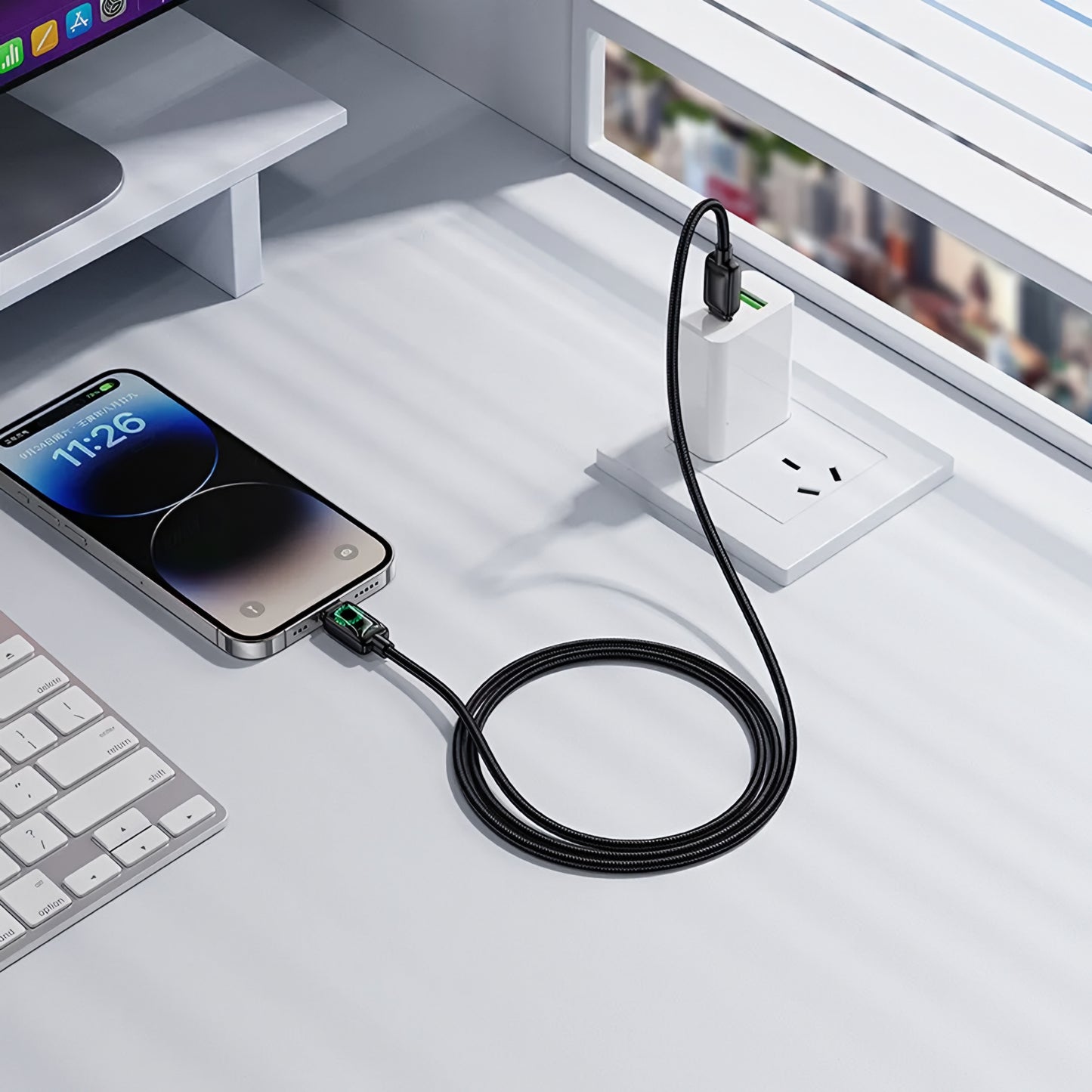 Cable de Datos y Carga USB-C - Lightning HOCO U146, 30W, 1.2m, Negro
