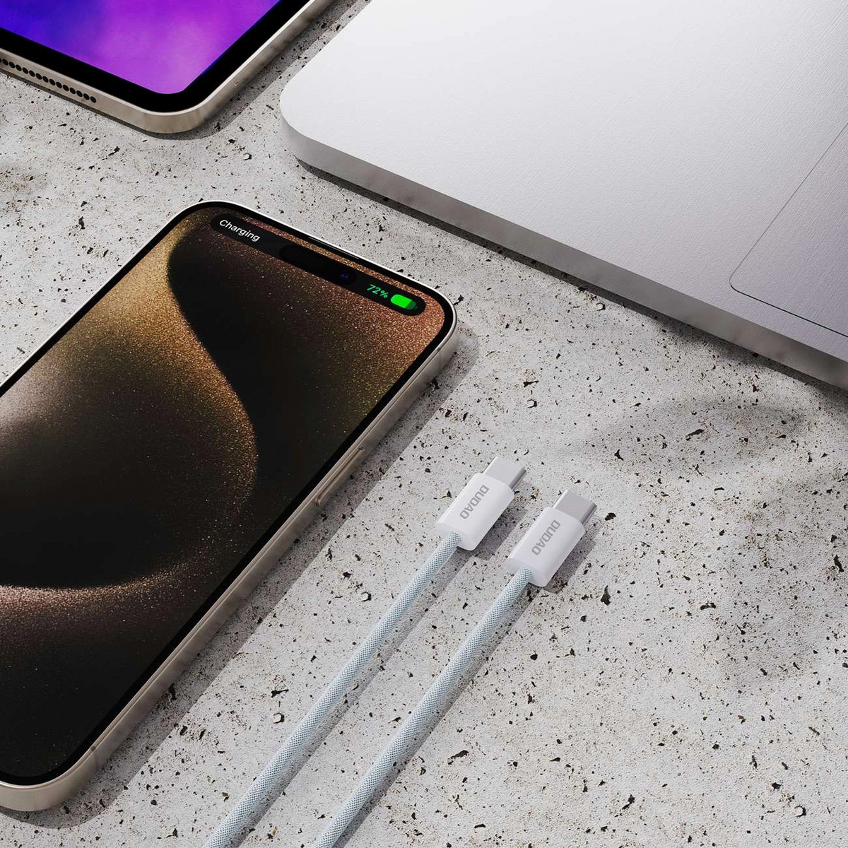 Cable de Datos y Carga USB-C - USB-C Dudao L6C, 30W, 1m, Azul
