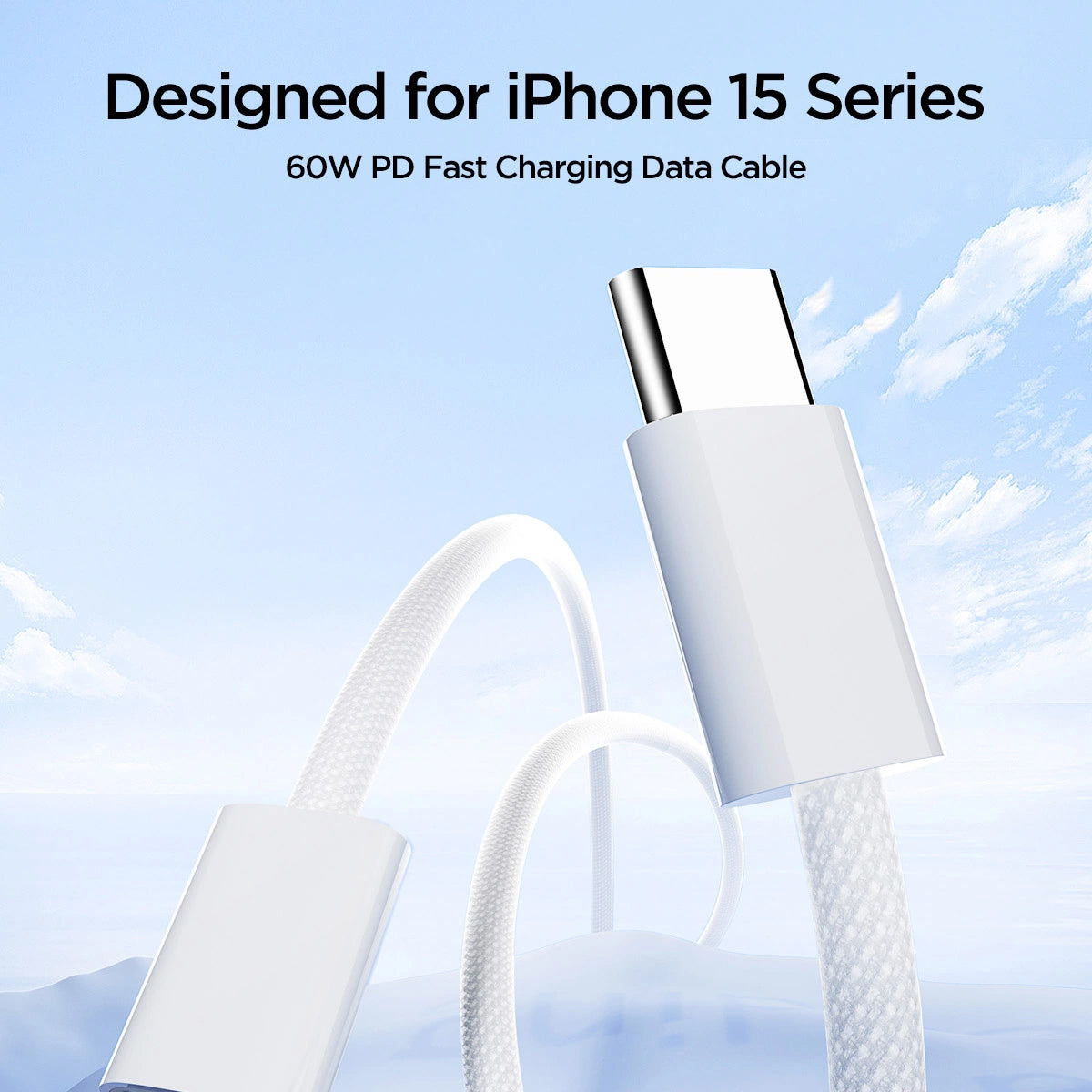 Cable de carga y datos USB-C - USB-C Joyroom S-A45, 60W, 1m, Blanco