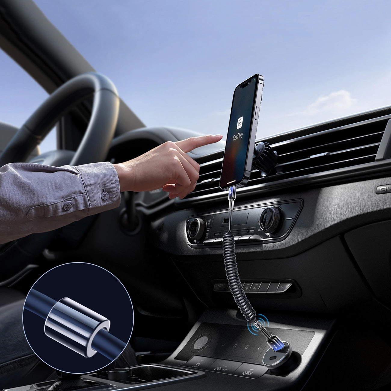 Cable de Datos y Carga USB-A - Lightning Joyroom S-A43 Crystal, 18W, 1.5m, Negro