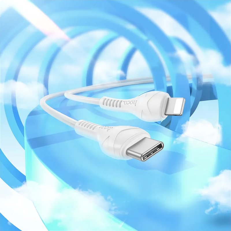 Cable de Datos y Carga USB-C - Lightning HOCO X37, 27W, 1m, Blanco