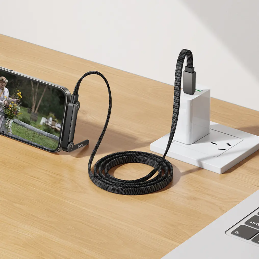 Cable de Datos y Carga USB-C - USB-C HOCO U150 Exquisite, 60W, 1.2m, Negro