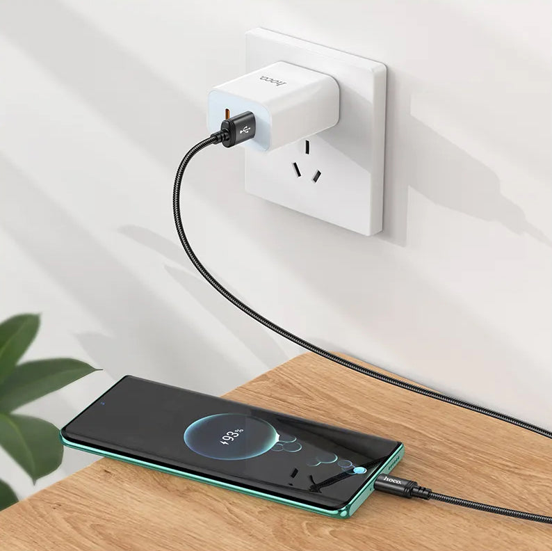 Cable de Datos y Carga USB-A - USB-C HOCO X89, 18W, 2m, Negro