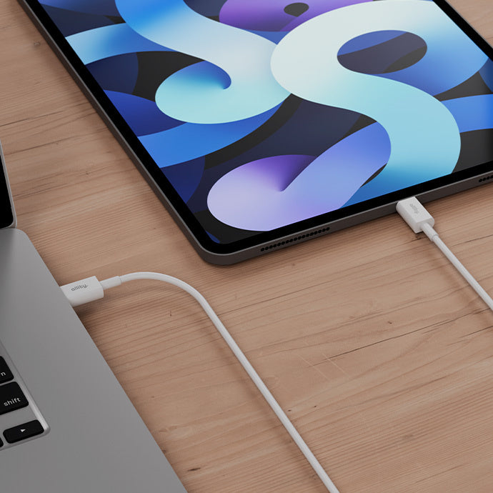 Cable de Datos y Carga USB-C - USB-C Allity. AUC-03, 100W, 2m, Blanco