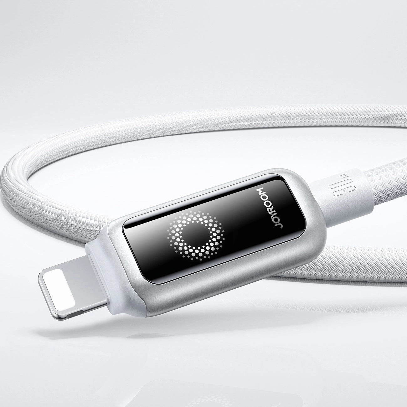 Cable de Datos y Carga USB-C - Lightning Joyroom S-A55 StarFlight Display, 30W, 1.2m, Blanco