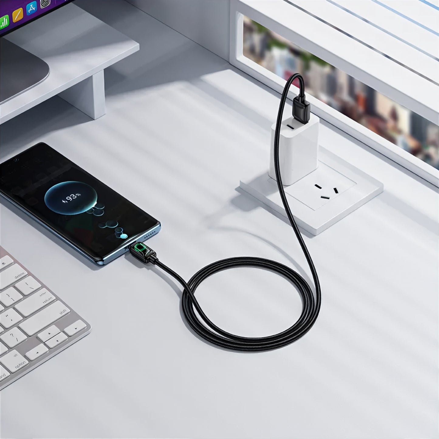 Cable de Datos y Carga USB-A - USB-C HOCO U146, 36W, 1.2m, Negro