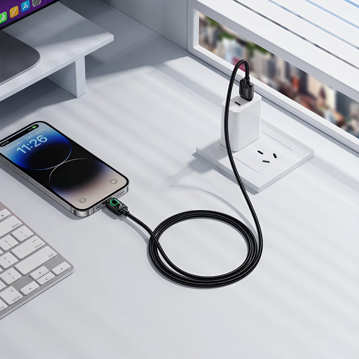 Cable de Datos y Carga USB-A - Lightning HOCO U146, 12W, 1.2m, Negro
