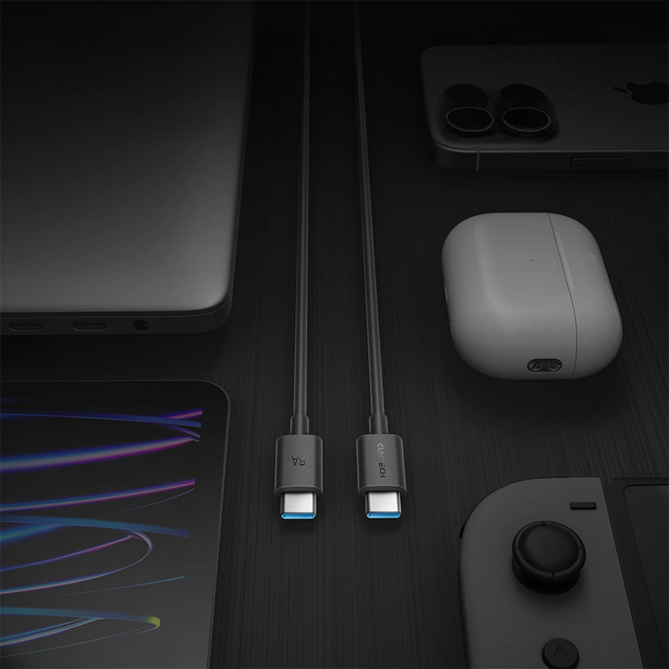 Cable de Datos y Carga USB-C - USB-C Cuktech, 240W, 1.5m, Negro CKCTC615NCBK