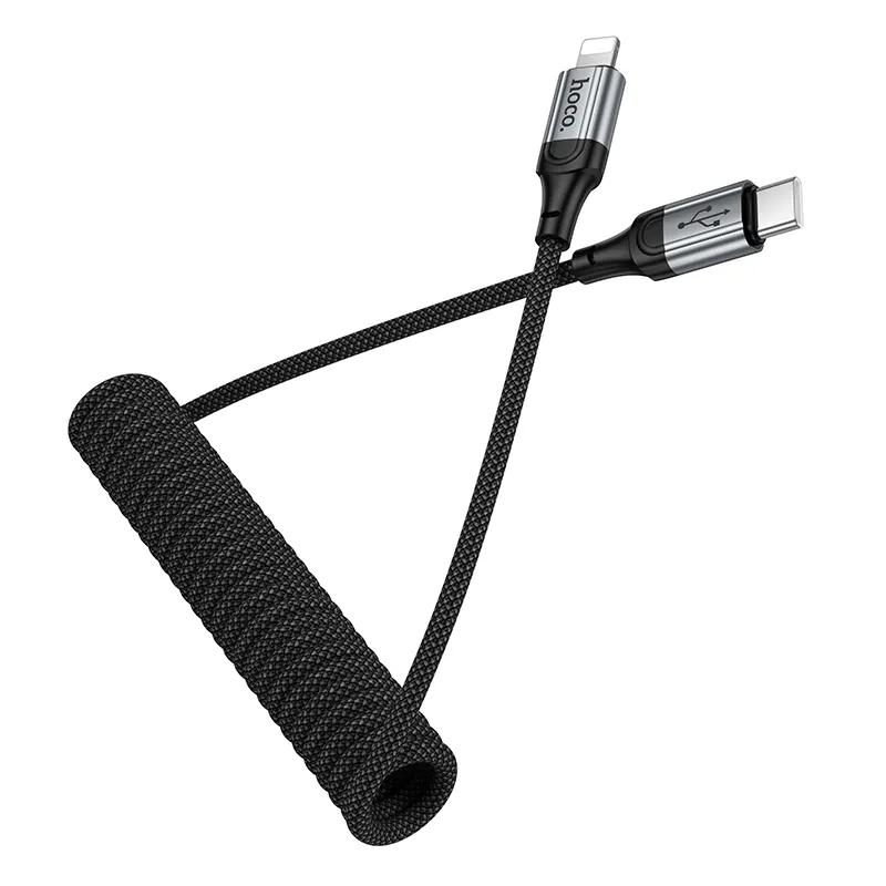 Cable de Datos y Carga USB-C - Lightning HOCO X121, 27W, 1.5m, Negro