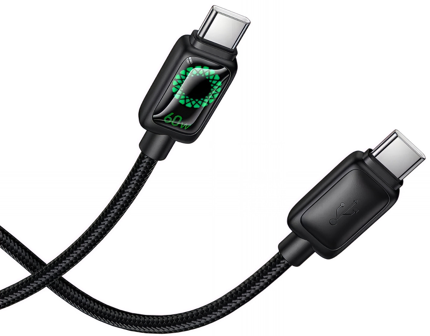 Cable de Datos y Carga USB-C - USB-C HOCO U146, 60W, 1.2m, Negro