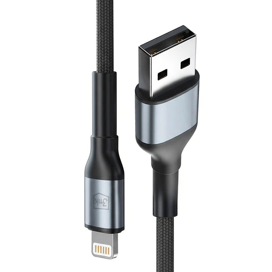 Cable de Datos y Carga USB-A - Lightning 3MK Hyper N, 12W, 1m, Negro