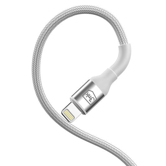 Cable de Datos y Carga USB-A - Lightning 3MK Hyper N, 12W, 2m, Blanco