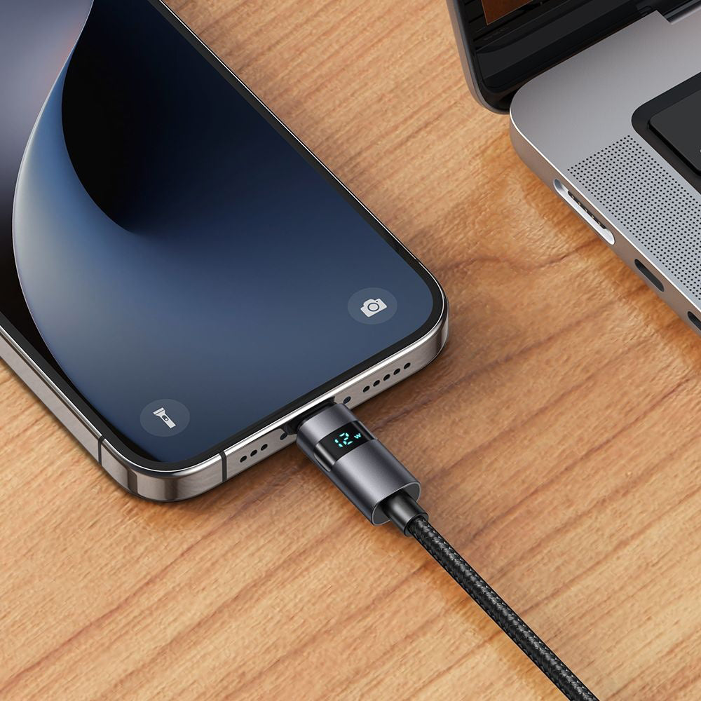 Cable de Datos y Carga USB-A - Lightning McDodo CA-6490 Display, 18W, 1.2m, Negro