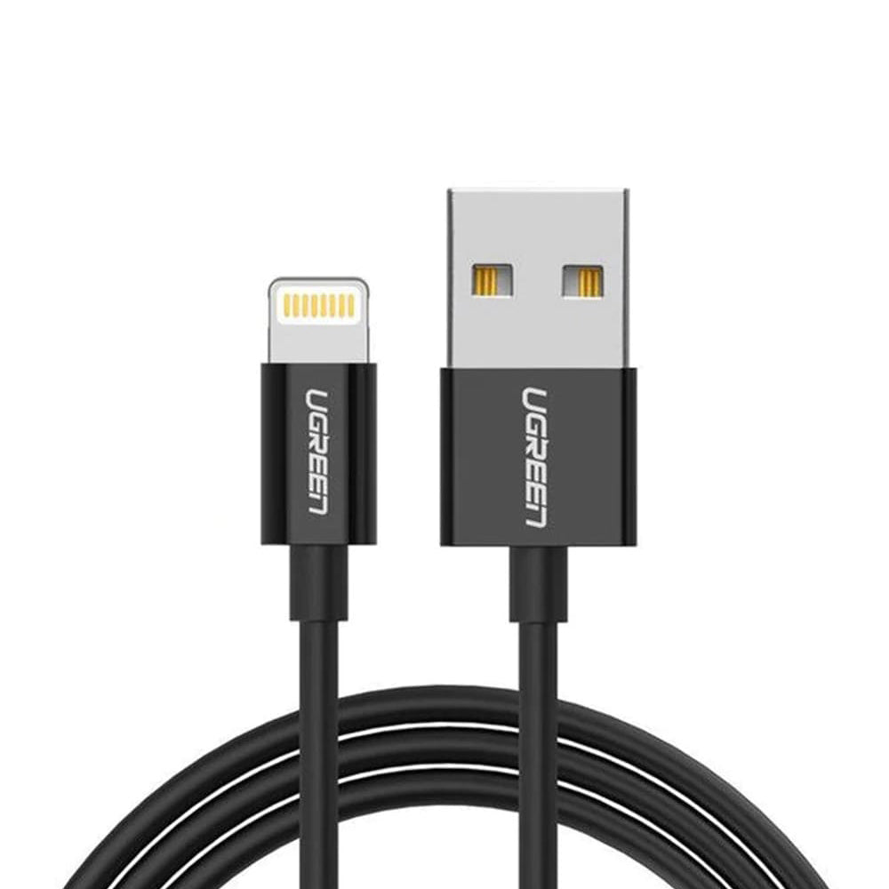 Cable de Datos y Carga USB-A - Lightning UGREEN 80823, 18W, 2m, Negro