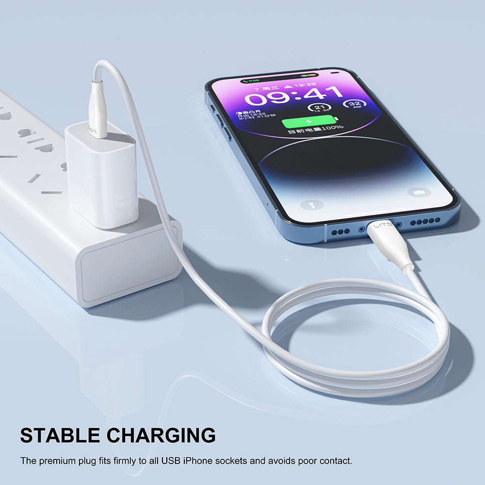 Cable de Datos y Carga USB-A - microUSB Lito LD03V, 18W, 1m, Blanco