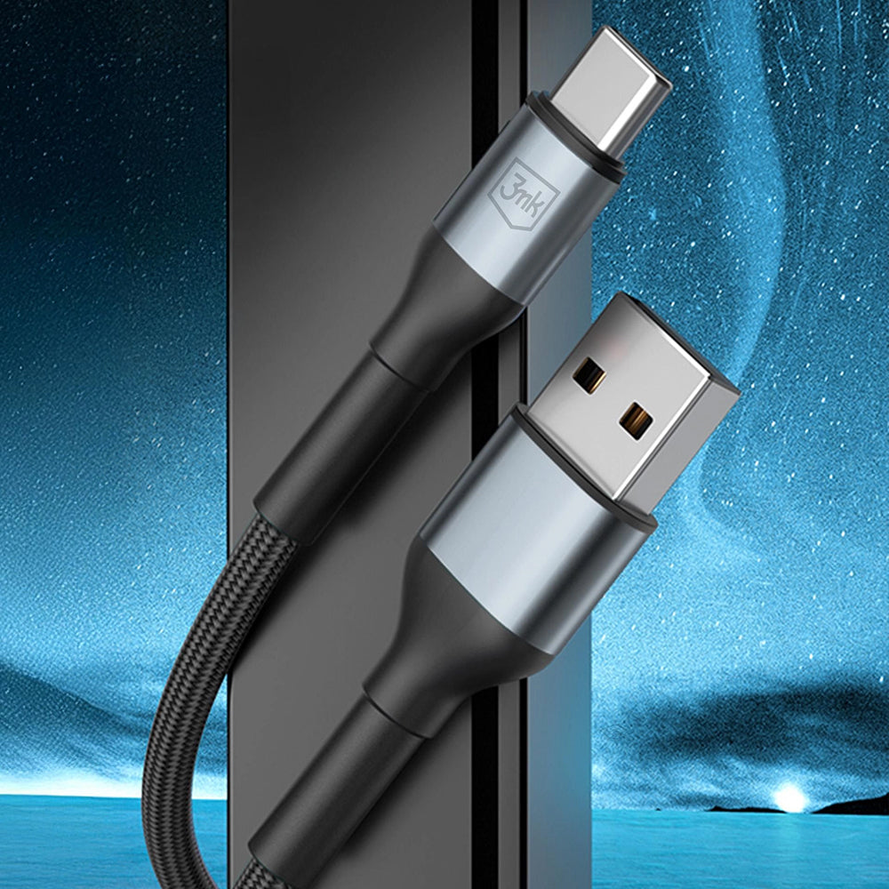 Cable de Datos y Carga USB-A - USB-C 3MK Hyper N 18, 18W, 1m, Negro