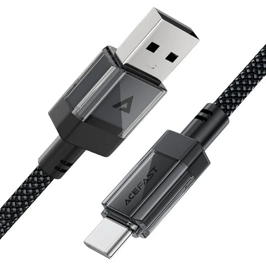 Cable de Datos y Carga USB-A - USB-C Acefast C12-04, 18W, 1.2m, Negro