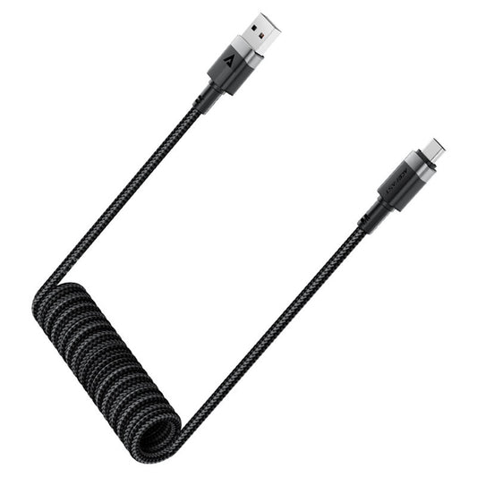 Cable de Datos y Carga USB-A - USB-C Acefast C14-04, 18W, 1.2m, Negro