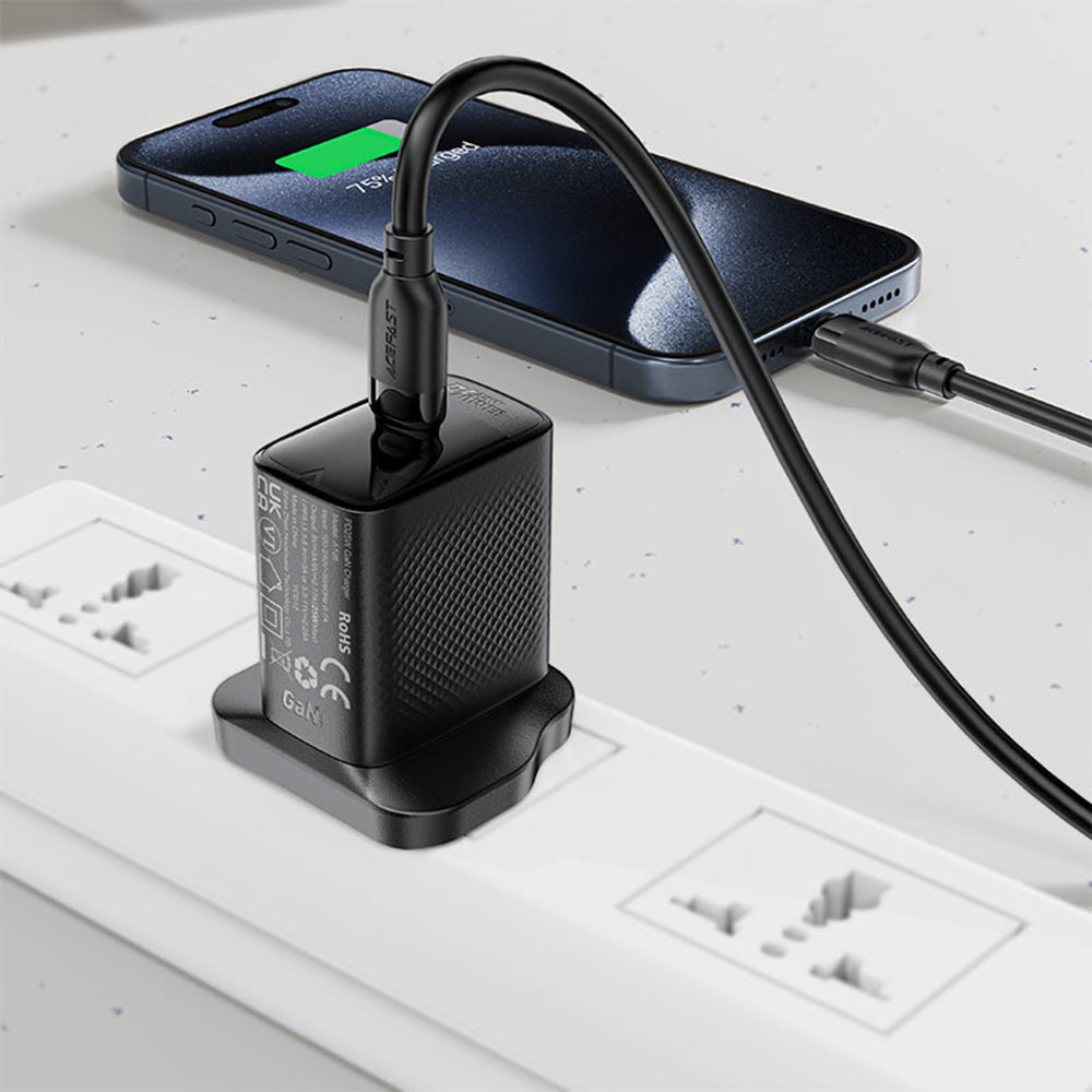 Cable de Datos y Carga USB-A - USB-C Acefast C16-04, 18W, 1.2m, Negro