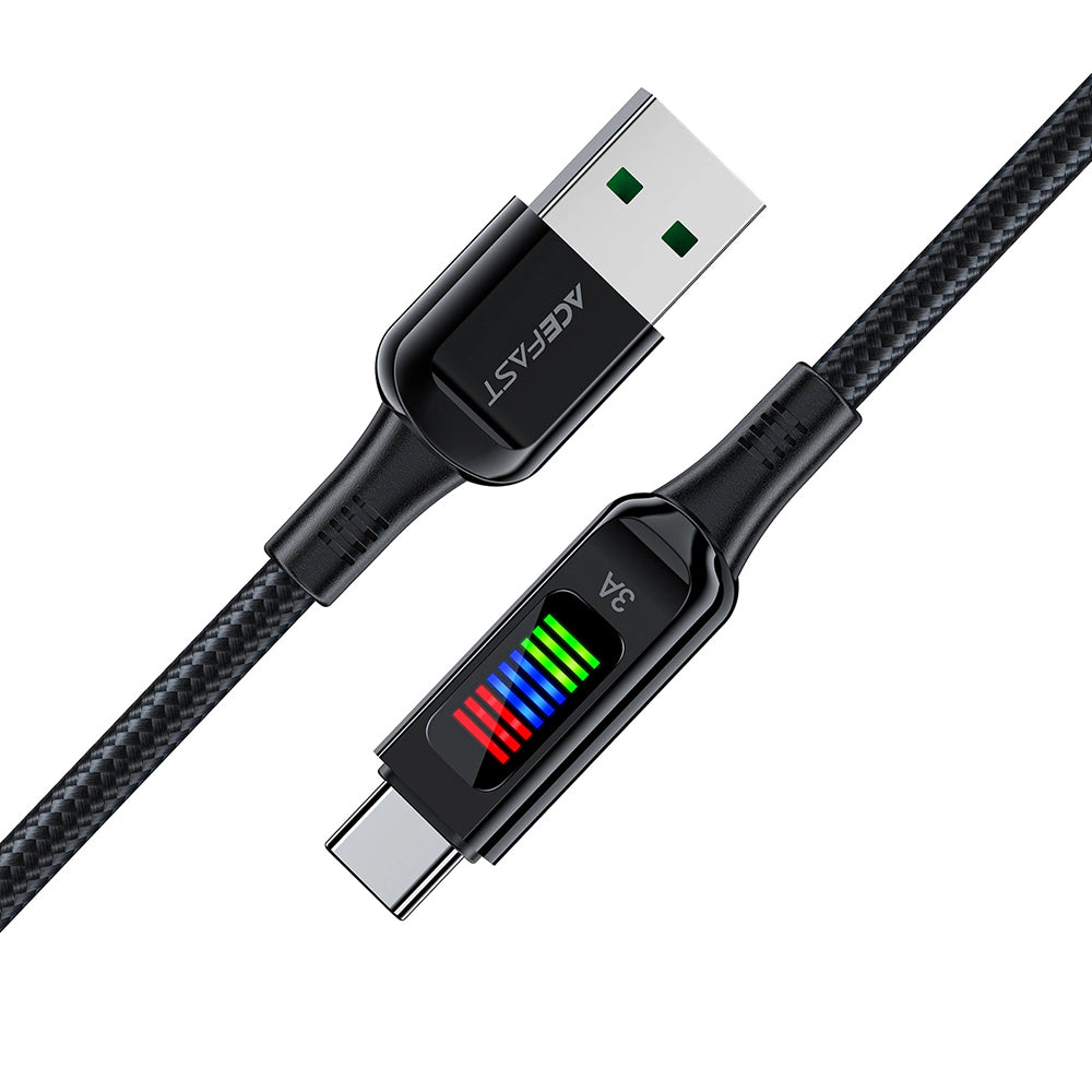 Cable de Datos y Carga USB-A - USB-C Acefast C7-04, 18W, 1.2m, Negro