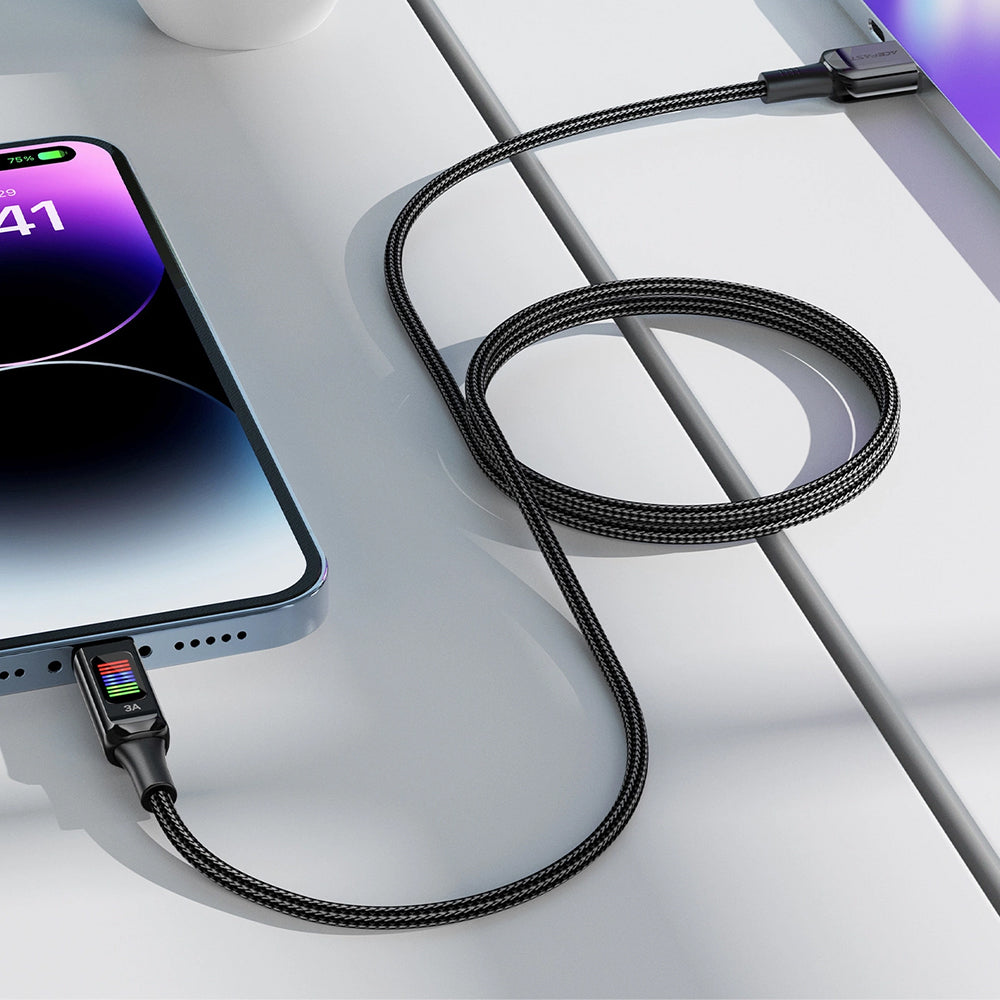 Cable de Datos y Carga USB-A - USB-C Acefast C7-04, 18W, 1.2m, Negro