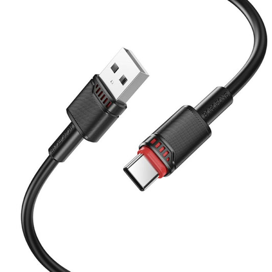 USB-A to USB-C Data and Charging Cable Borofone BX110 Beneficio, 18W, 1m, Black