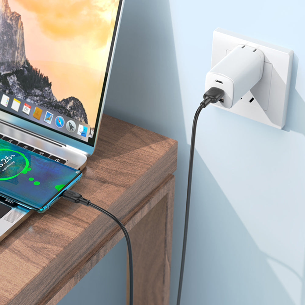 Cable de Datos y Carga USB-A - USB-C Borofone BX113 Lenny, 18W, 2m, Negro