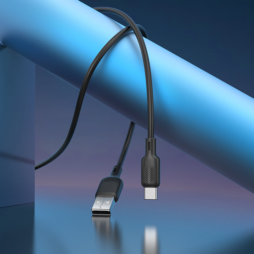 Cable de Datos y Carga USB-A - USB-C Borofone BX113 Lenny, 18W, 2m, Negro