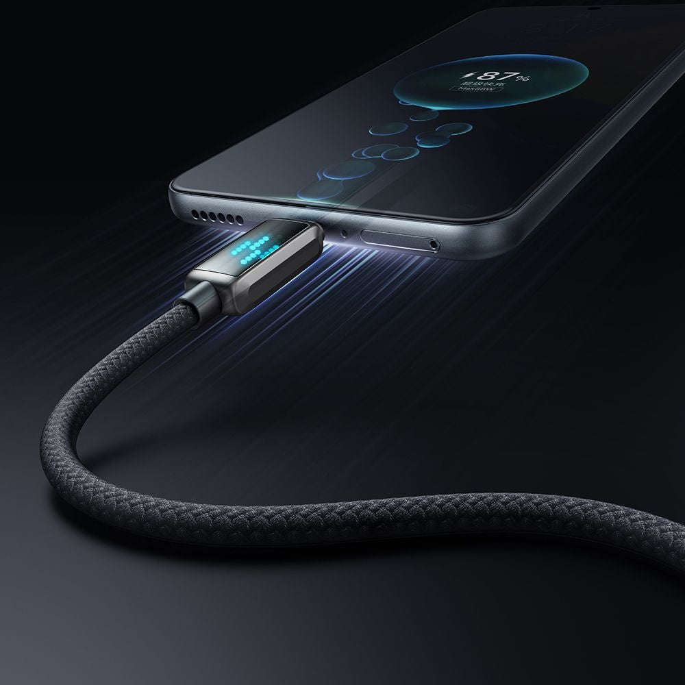 Cable de Datos y Carga USB-A - USB-C McDodo CA-2350 Display, 100W, 1.2m, Negro