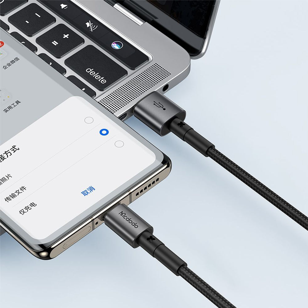 Cable de Datos y Carga USB-A - USB-C McDodo CA-3590, 100W, 1.2m, Negro