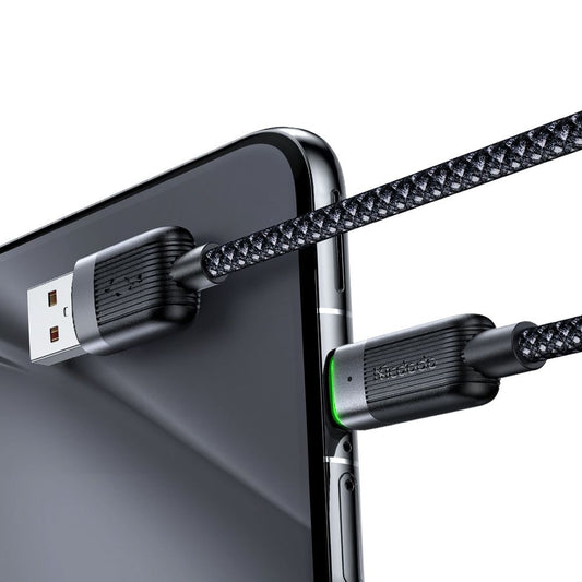 Cable de Datos y Carga USB-A - USB-C McDodo CA-5650 Self Winding, 66W, 1.2m, Negro