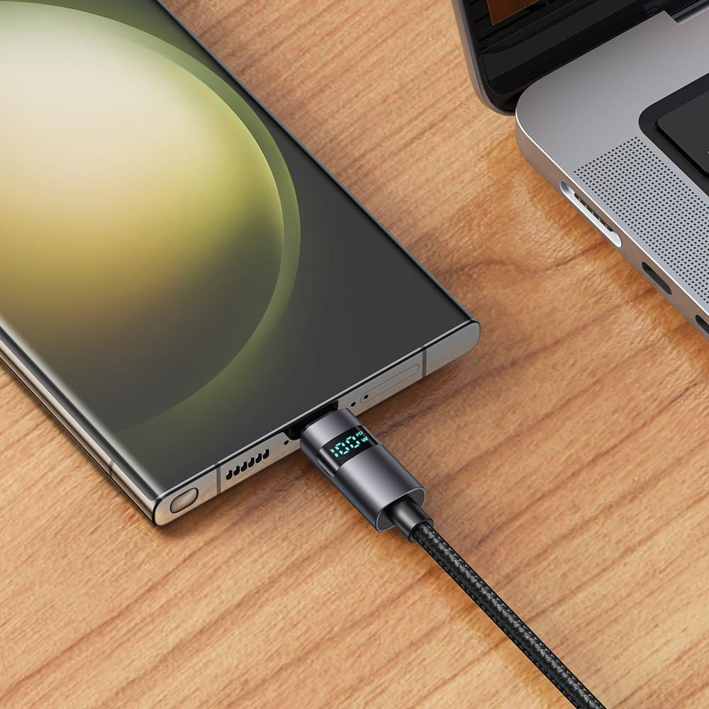 Cable de Datos y Carga USB-A - USB-C McDodo CA-6520 Display, 100W, 1.2m, Negro