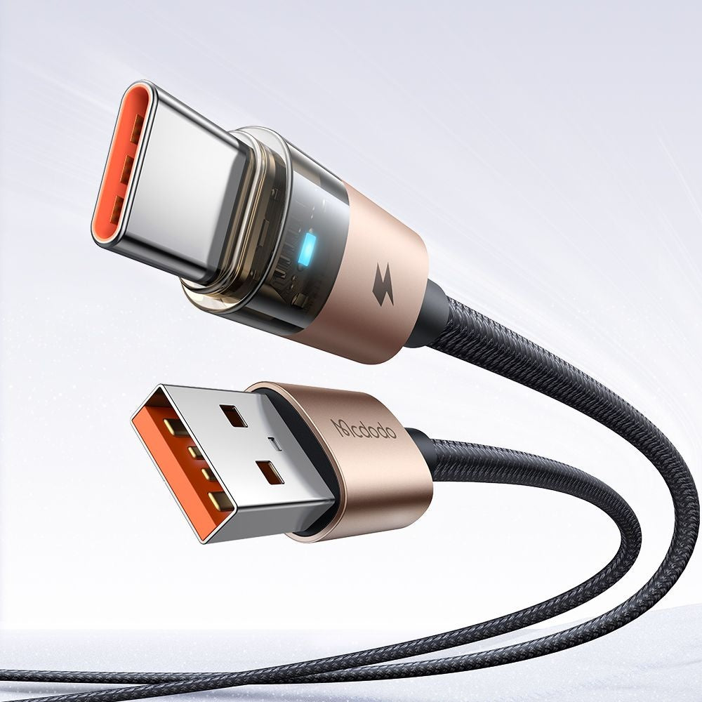 Cable de Datos y Carga USB-A - USB-C McDodo CA-6891, 66W, 1.2m, Dorado