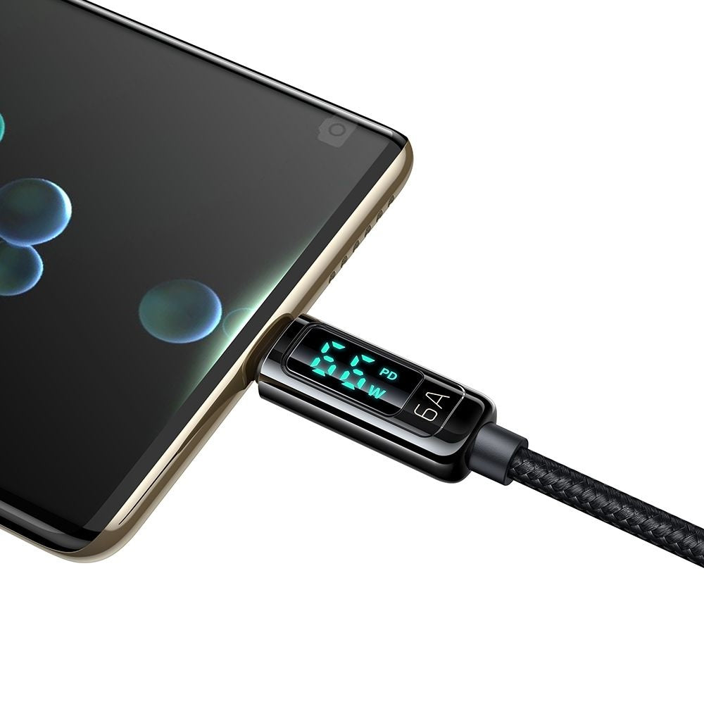 Cable de Datos y Carga USB-A - USB-C McDodo CA-8690 Display, 66W, 1.2m, Negro