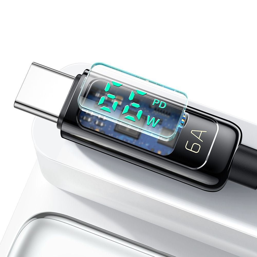 Cable de Datos y Carga USB-A - USB-C McDodo CA-8690 Display, 66W, 1.2m, Negro