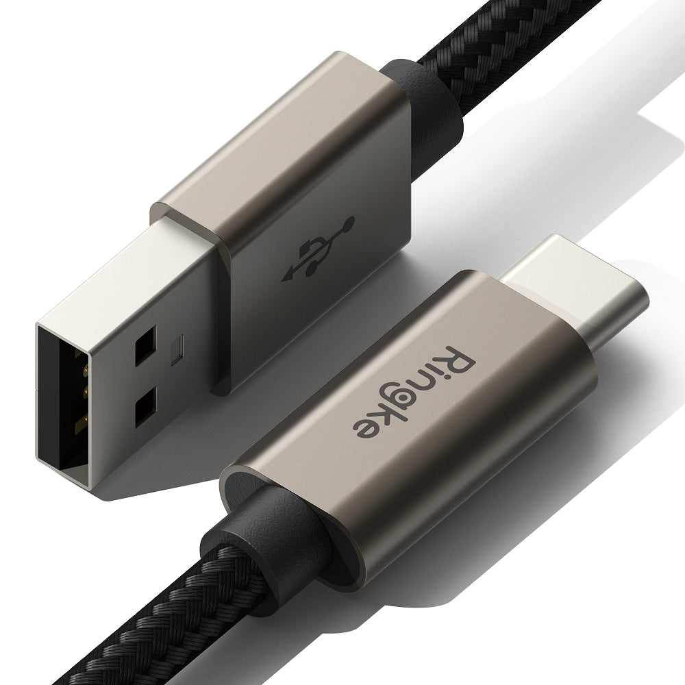 Cable de Datos y Carga USB-A - USB-C Ringke, 60W, 2m, Negro