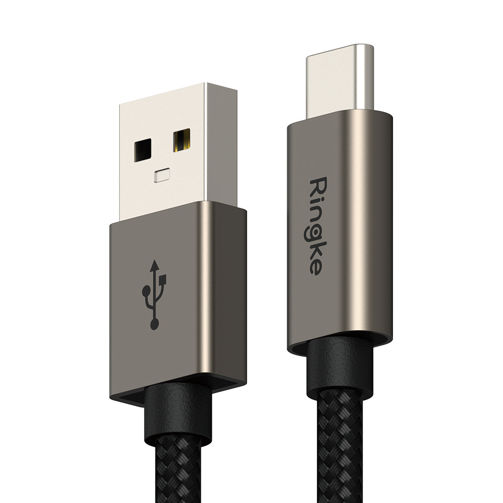 Cable de Datos y Carga USB-A - USB-C Ringke, 60W, 2m, Negro