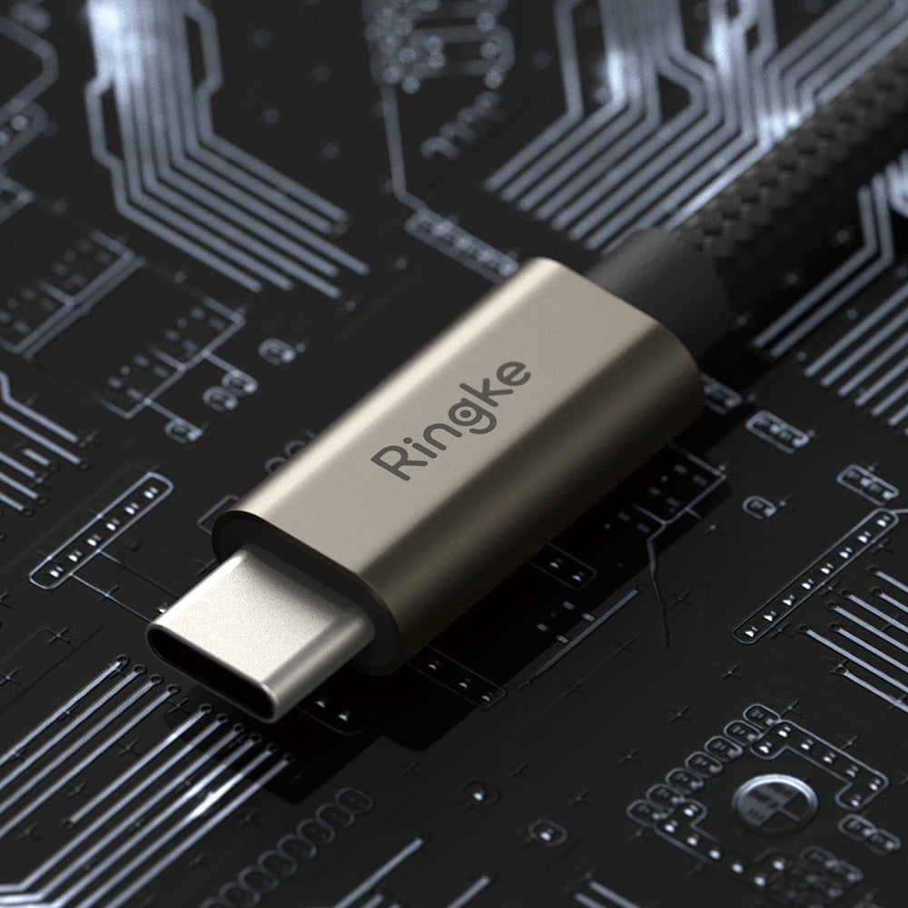 Cable de Datos y Carga USB-A - USB-C Ringke, 60W, 2m, Negro